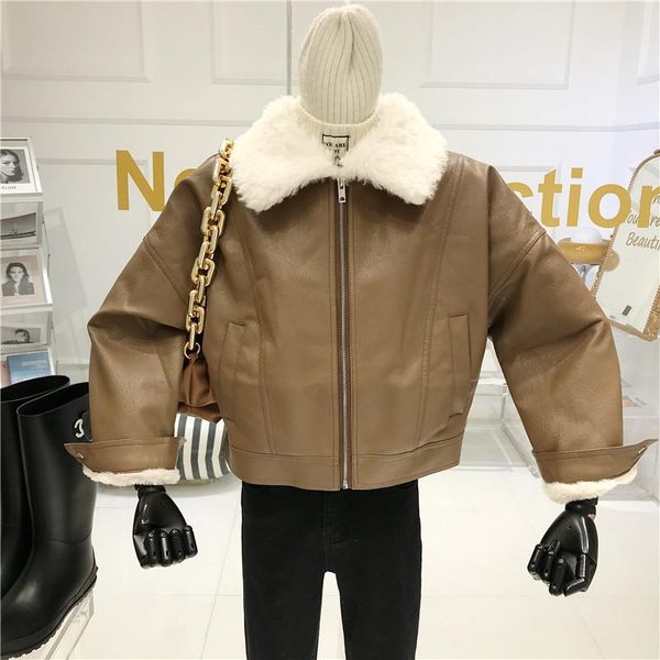 pu leather clothes women winter niche design fashion fashionable fur collar motorcycle wear leather jacket loose short coat, Black
pu leather clothes women winter niche design fashion fashionable fur collar motorcycle wear leather jacket loose short coat, Black