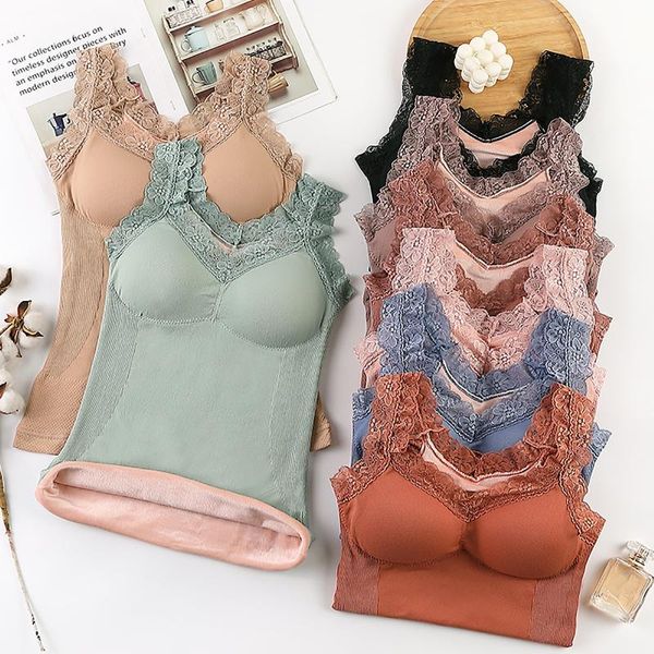 8 styles yoga vest women's new lace close-fitting bottoming 0230 cold-proof plus velvet warm vest 2021 padded bra, White;red
8 styles yoga vest women's new lace close-fitting bottoming 0230 cold-proof plus velvet warm vest 2021 padded bra, White;red