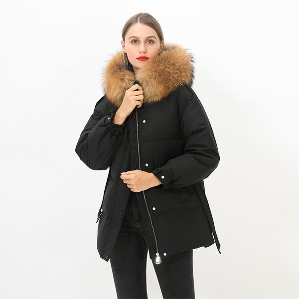 2021 new great actual skin winter short jacket 90% white down warm coat with female hood thick parka c40k, Black
2021 new great actual skin winter short jacket 90% white down warm coat with female hood thick parka c40k, Black