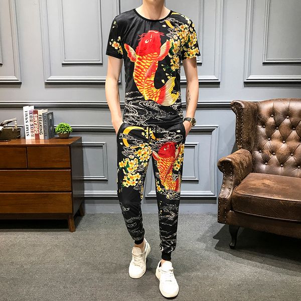 2020 summer casual suits men's sportswear ice silk short sleeve t-shirt +sweatpants tracksuit hip hop sets men clothes lj201117, Gray
2020 summer casual suits men's sportswear ice silk short sleeve t-shirt +sweatpants tracksuit hip hop sets men clothes lj201117, Gray