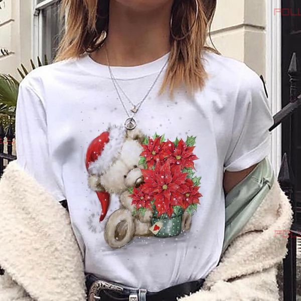 merry christmas printed women t-shirts lovely bear t shirt harajuku cartoon t-shirt female suitable all seasons short sleeve tee, White
merry christmas printed women t-shirts lovely bear t shirt harajuku cartoon t-shirt female suitable all seasons short sleeve tee, White