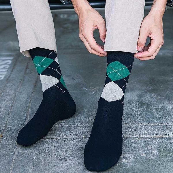 men's socks 1pair cotton men's warm male breathable soft business casual rhombus prints spring autumn winter thermal long meias1, Black
men's socks 1pair cotton men's warm male breathable soft business casual rhombus prints spring autumn winter thermal long meias1, Black