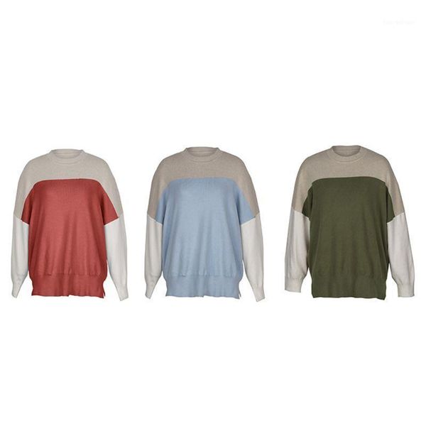 women winter autumn round neck knitted sweater casual long sleeve color block wide stripes loose pullover tunic streetwear1, White;black
women winter autumn round neck knitted sweater casual long sleeve color block wide stripes loose pullover tunic streetwear1, White;black