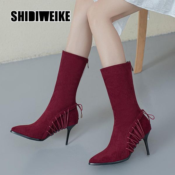 boots women's pointed toe mid-calf women high-heeled winter 2021 suede all-match back zipper v790, Black
boots women's pointed toe mid-calf women high-heeled winter 2021 suede all-match back zipper v790, Black