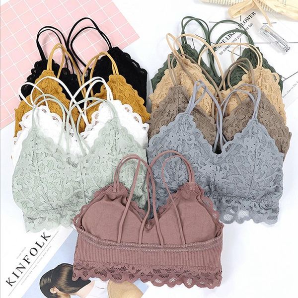 gym clothing korean women's lace wrapped chest no steel ring cross beautiful back camisole1, White;black
gym clothing korean women's lace wrapped chest no steel ring cross beautiful back camisole1, White;black