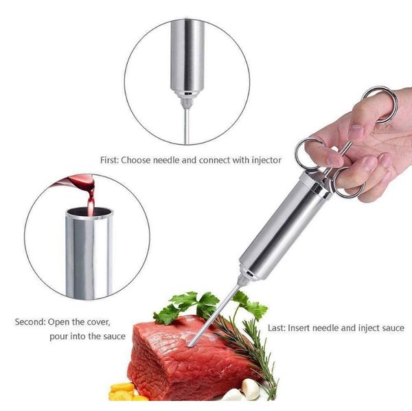 2oz grill marinade seasoning injector with 3 needles stainless steel meat cooking syringe injection with cleaning b jllqiu mx_home
2oz grill marinade seasoning injector with 3 needles stainless steel meat cooking syringe injection with cleaning b jllqiu mx_home