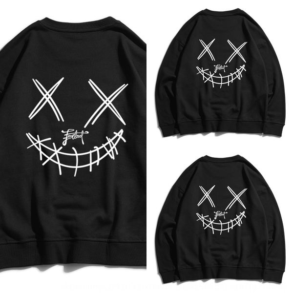 ete 2020 autumn men's round neck sweater sweater fashion brand grimace stamping printing versatile casual style cotton sreqo sre, Black 
ete 2020 autumn men's round neck sweater sweater fashion brand grimace stamping printing versatile casual style cotton sreqo sre, Black