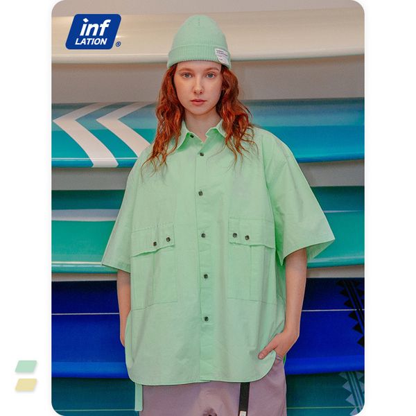 inf men's clothing - new trend of spring and summer 2021 solid color simple pocket decoration arc ribbon bottom lapel shirt, Tan;black
inf men's clothing - new trend of spring and summer 2021 solid color simple pocket decoration arc ribbon bottom lapel shirt, Tan;black