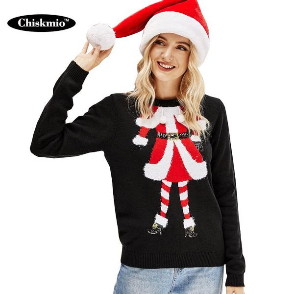 women's sweaters christmas knitting women jumper winter clothing santa claus embroidery cartoon pattern sweater pullover gifts, White;black
women's sweaters christmas knitting women jumper winter clothing santa claus embroidery cartoon pattern sweater pullover gifts, White;black