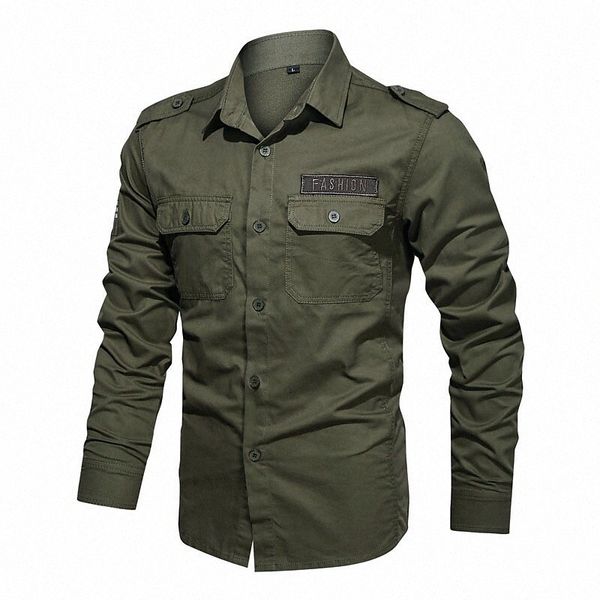 men's long sleeve military button down shirts slim fit cargo work shirt army casual turn down neck shirt homme v66u#, White;black
men's long sleeve military button down shirts slim fit cargo work shirt army casual turn down neck shirt homme v66u#, White;black