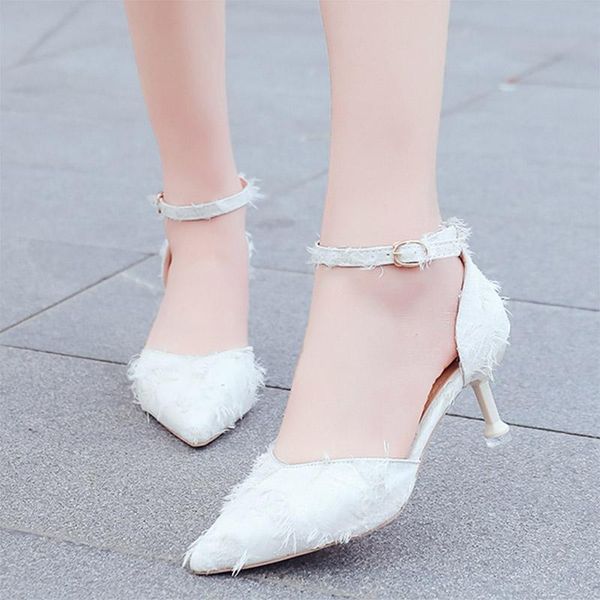 dress shoes women wedding white bridal ankle strap woman pointed toe d'orsay pumps high heel party shoe female 7295l, Black
dress shoes women wedding white bridal ankle strap woman pointed toe d'orsay pumps high heel party shoe female 7295l, Black
