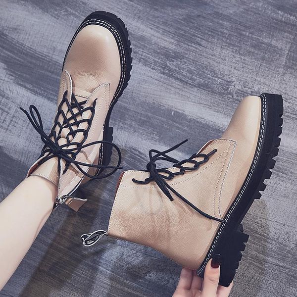 akexiya 2020 genuine leather boots women shoes thick sole lace up autumn winter short ankle boots for women motorcycle, Black
akexiya 2020 genuine leather boots women shoes thick sole lace up autumn winter short ankle boots for women motorcycle, Black