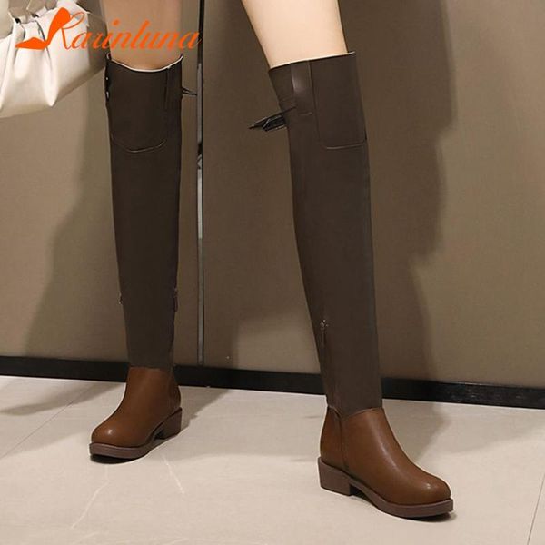 karin dropship shoes patchwork round toe over-the-knee boots zip buckles low heels, Black
karin dropship shoes patchwork round toe over-the-knee boots zip buckles low heels, Black