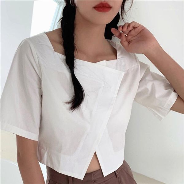 mazefeng new 2021 women summer blouses shirts solid multi colors casual square collar irregular split lady short size s m1, White
mazefeng new 2021 women summer blouses shirts solid multi colors casual square collar irregular split lady short size s m1, White