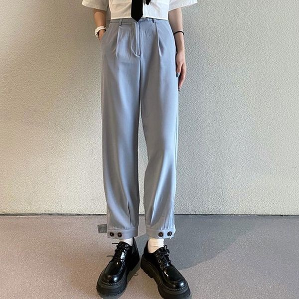 2021 new elegant female black nona pockets fly solid ladies casual office chic 4-color straight harlan pants cad8, Black;white
2021 new elegant female black nona pockets fly solid ladies casual office chic 4-color straight harlan pants cad8, Black;white