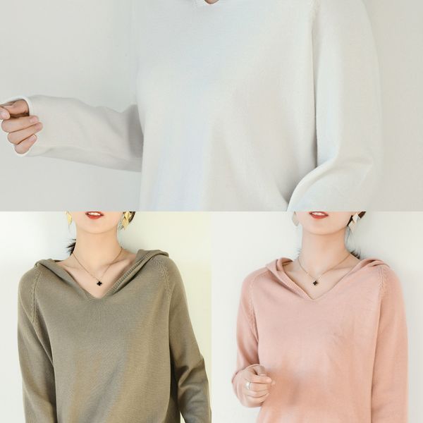 19 super coat sweaterhoodie sweaterhooded sweater women's knitted long sleeve sweater loose lazy hoodie korean style coat base shirt sr, White;black
19 super coat sweaterhoodie sweaterhooded sweater women's knitted long sleeve sweater loose lazy hoodie korean style coat base shirt sr, White;black