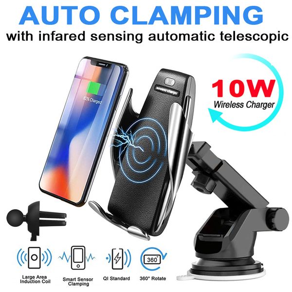 automatic clamping mount air vent phone holder 10w infrared sensor qi wireless car fast charger d30
automatic clamping mount air vent phone holder 10w infrared sensor qi wireless car fast charger d30