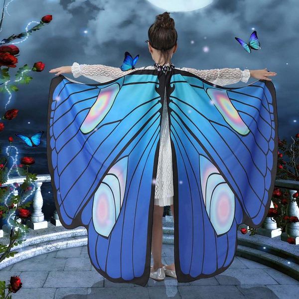 scarves children's halloween butterfly shawl lady cape costume accessory with lace mask festival gift fashion comfortable soft outfits, Blue;gray
scarves children's halloween butterfly shawl lady cape costume accessory with lace mask festival gift fashion comfortable soft outfits, Blue;gray