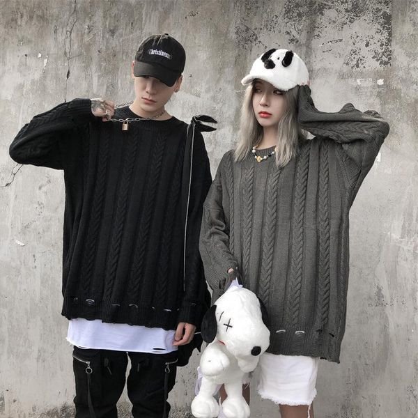 sweater men hem hole twist stripe popular hip-hop lazy drape loose fashion casual knitted pure color sweater movement pullovers, White;black
sweater men hem hole twist stripe popular hip-hop lazy drape loose fashion casual knitted pure color sweater movement pullovers, White;black