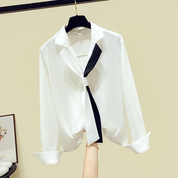 luxury design office ladies shirts 2020 autumn women's long sleeves turn down collar with tie shirt blouses a38131, White
luxury design office ladies shirts 2020 autumn women's long sleeves turn down collar with tie shirt blouses a38131, White