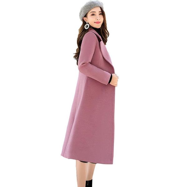 2020 autumn and winter new women's temperament woolen female long section of the popular coat, Black
2020 autumn and winter new women's temperament woolen female long section of the popular coat, Black