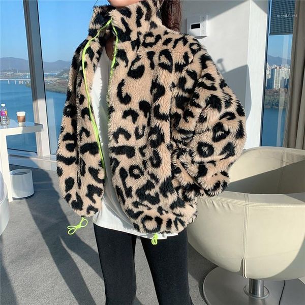 faux fur coat women fashion leopard imitation plush streetwear loose casual overcoat 2020 new fall winter ladies jacket1, Black
faux fur coat women fashion leopard imitation plush streetwear loose casual overcoat 2020 new fall winter ladies jacket1, Black