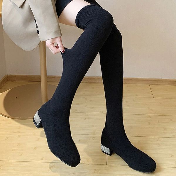 women knitting socks boots stretch fabric over the knee boots 2020 winter black knee high booties ladies shoes botas mujer 8417n #ux6m
women knitting socks boots stretch fabric over the knee boots 2020 winter black knee high booties ladies shoes botas mujer 8417n #ux6m
