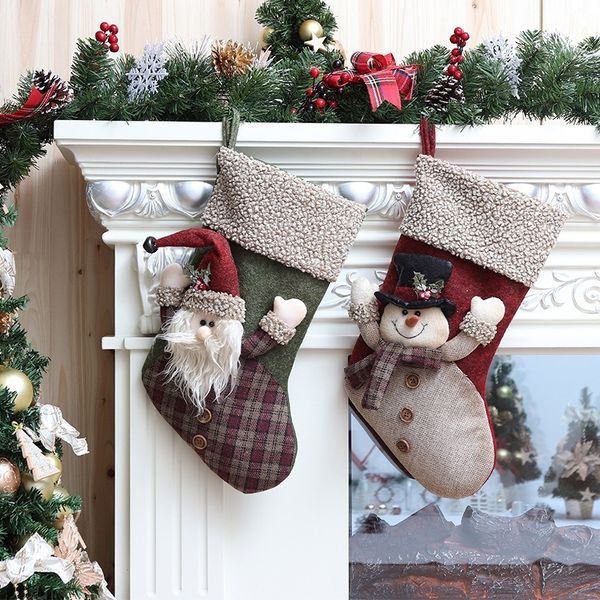 christmas decorations santa claus with down border santa claus check stocking pendant christmas eve gift gift bag
christmas decorations santa claus with down border santa claus check stocking pendant christmas eve gift gift bag