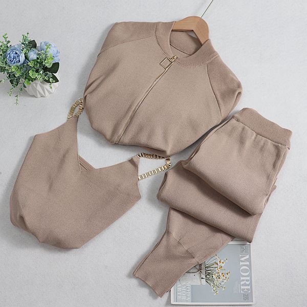 2021 new spring solid knit 3 pieces set women sweater tracktsuits zipper cardigan+ ankle length pencil pants + summer tank ewv5, White
2021 new spring solid knit 3 pieces set women sweater tracktsuits zipper cardigan+ ankle length pencil pants + summer tank ewv5, White
