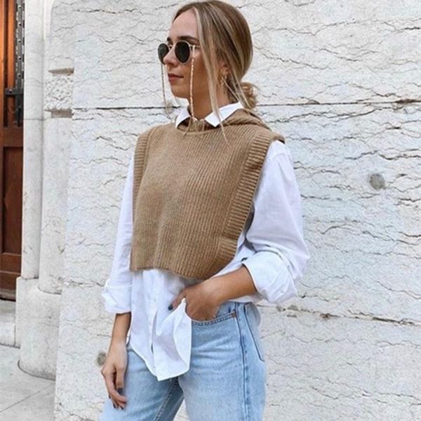 wlwxr hooded sleeveless cropped sweater coat winter women knitted short sweater vest ladies khaki jackts female streetwear fall1, Black;white
wlwxr hooded sleeveless cropped sweater coat winter women knitted short sweater vest ladies khaki jackts female streetwear fall1, Black;white