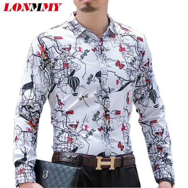 lonmmy floral mens shirts casual hawaiian shirt male dress slim fit long sleeve hawaii blouses flower camisa social masculina, White;black
lonmmy floral mens shirts casual hawaiian shirt male dress slim fit long sleeve hawaii blouses flower camisa social masculina, White;black