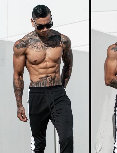 knitted sports pants mens new sports pants men and women fitness sports color matching running leisure training fitness pants, Black
knitted sports pants mens new sports pants men and women fitness sports color matching running leisure training fitness pants, Black