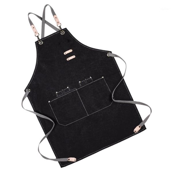 barista canvas apron halter adjustable serving aprons with pockets for restaurant cafe barbecue (black)1
barista canvas apron halter adjustable serving aprons with pockets for restaurant cafe barbecue (black)1