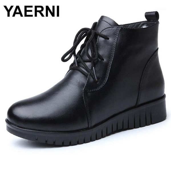 boots yaerni 2021 winter genuine leather warm wool snow shoes ankle for women black color fur e3821
boots yaerni 2021 winter genuine leather warm wool snow shoes ankle for women black color fur e3821