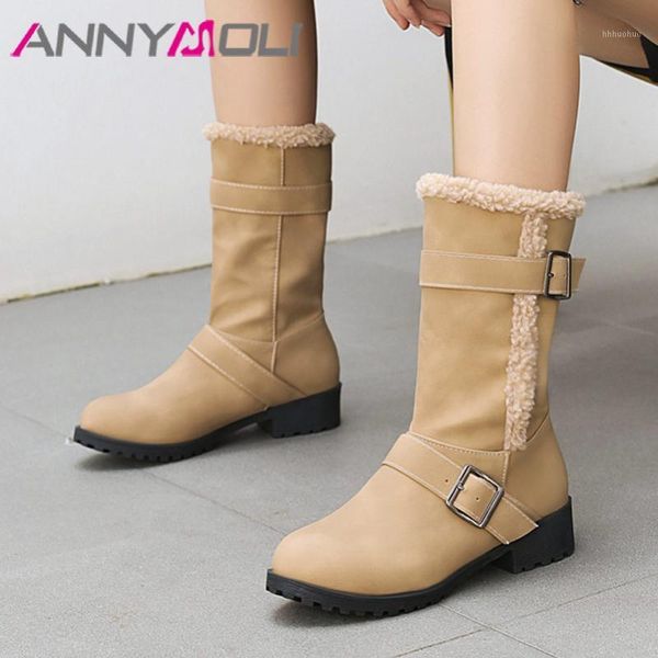boots annymoli woman med heel ankle buckle chunky short round toe ladies shoes autumn winter black big size 441
boots annymoli woman med heel ankle buckle chunky short round toe ladies shoes autumn winter black big size 441