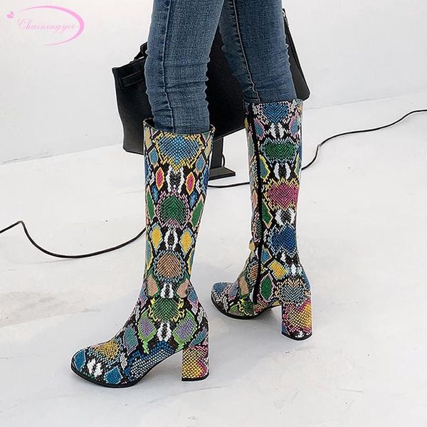 boots nightclub style round toe knee high serpentine plaid zipper black green brown heel thick riding women's shoes
boots nightclub style round toe knee high serpentine plaid zipper black green brown heel thick riding women's shoes