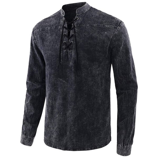 e-baihui 2021 european american t shirt men's tie-dye long-sleeved shirt stand-up collar solid color t-shirt casual loose t123, White;black
e-baihui 2021 european american t shirt men's tie-dye long-sleeved shirt stand-up collar solid color t-shirt casual loose t123, White;black