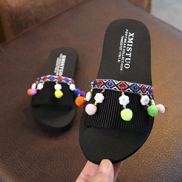 slipper girls slippers bohemia parent children shoes closed toe tassel summer beach kids lovely princess, Black;grey
slipper girls slippers bohemia parent children shoes closed toe tassel summer beach kids lovely princess, Black;grey