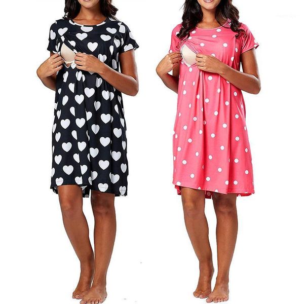 maternity dresses pregnant women's leisure breast-feeding short sleeve printing casual loose dress1, White
maternity dresses pregnant women's leisure breast-feeding short sleeve printing casual loose dress1, White
