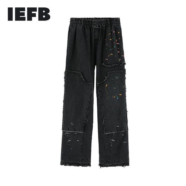 iefb high street speckled ink patchwork black jeans hip hop men's straight tube daddy pants slim fashion denim trousers man 4477, Blue
iefb high street speckled ink patchwork black jeans hip hop men's straight tube daddy pants slim fashion denim trousers man 4477, Blue