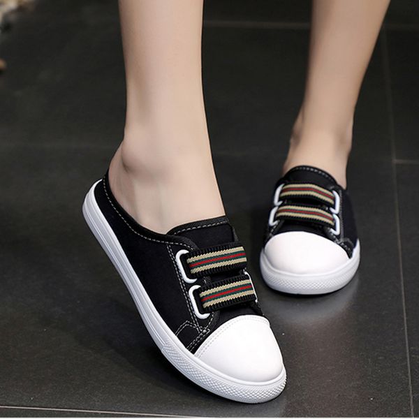 summer leisure heelless half canvas shoes for women slippers not the laces lazy 2020 a pedal cool slippers female shoes x1020, Black
summer leisure heelless half canvas shoes for women slippers not the laces lazy 2020 a pedal cool slippers female shoes x1020, Black