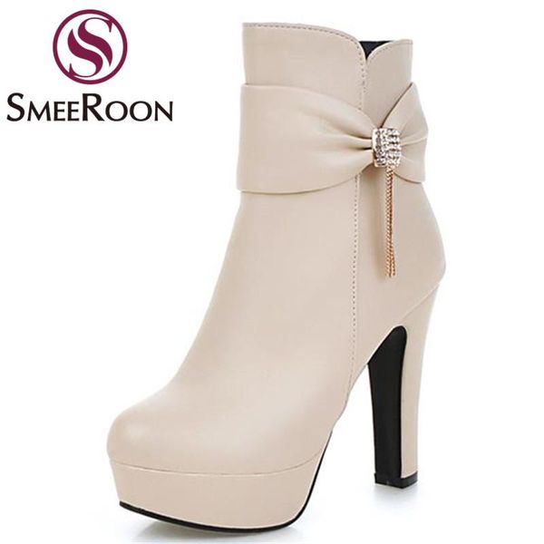 boots smeeroon platform big size 34-45 bowtie wedding party ankle for women's shoes side zipper fashion solid winter, Black
boots smeeroon platform big size 34-45 bowtie wedding party ankle for women's shoes side zipper fashion solid winter, Black