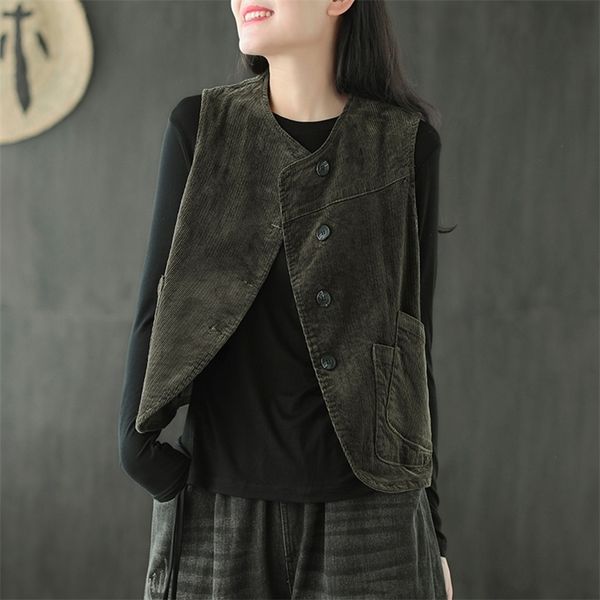 corduroy vest women for autumn winter fashion casual retro vintage jacket outwear sleeveless az22171832 201102, Black;white
corduroy vest women for autumn winter fashion casual retro vintage jacket outwear sleeveless az22171832 201102, Black;white