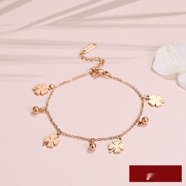 e2v3j women four leaf grass bracelet lucky crowd steel ins wind net red small titanium design korean fashion personality versatile bracelet, Golden;silver
e2v3j women four leaf grass bracelet lucky crowd steel ins wind net red small titanium design korean fashion personality versatile bracelet, Golden;silver