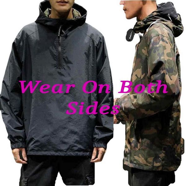wear on both sides jacket men's retro hooded camouflage jacket hoodies streetwear camouflage harajuku men, Black;brown
wear on both sides jacket men's retro hooded camouflage jacket hoodies streetwear camouflage harajuku men, Black;brown