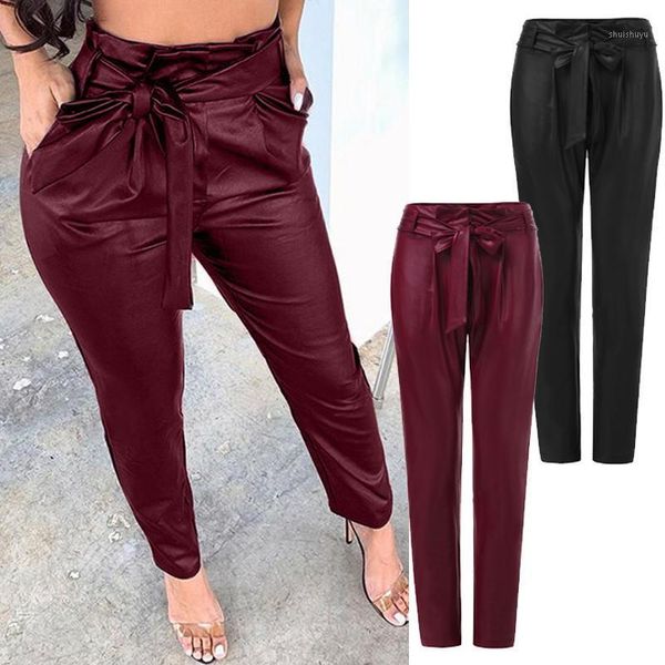 fashion women pu leather pants zanzea high waist solid slim pencil pants autumn casual skinny trousers with belt turnip pantalon1, Black;white
fashion women pu leather pants zanzea high waist solid slim pencil pants autumn casual skinny trousers with belt turnip pantalon1, Black;white