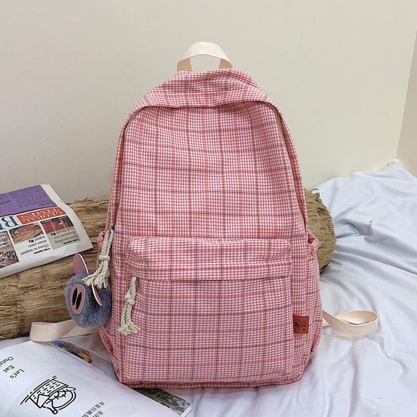 fashion canvas women's backpacks color lattice cute fur ball girls school bag luxury student backpacks 2020 new women bag ladies
fashion canvas women's backpacks color lattice cute fur ball girls school bag luxury student backpacks 2020 new women bag ladies