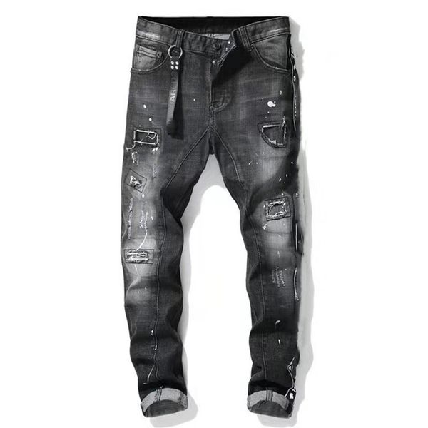 mens jeans classic hip hop denim jeans new new hole distressed ripped biker jean slim brand new style men jeans, Blue
mens jeans classic hip hop denim jeans new new hole distressed ripped biker jean slim brand new style men jeans, Blue