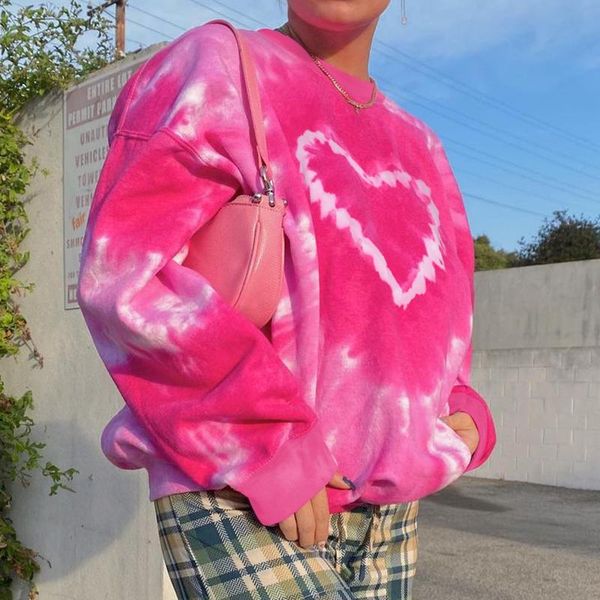 heart pattern y2k aesthetics pink oversized sweatshirts women 2021 e-girl tie dye crewneck long sleeve autumn pullovers, Black
heart pattern y2k aesthetics pink oversized sweatshirts women 2021 e-girl tie dye crewneck long sleeve autumn pullovers, Black