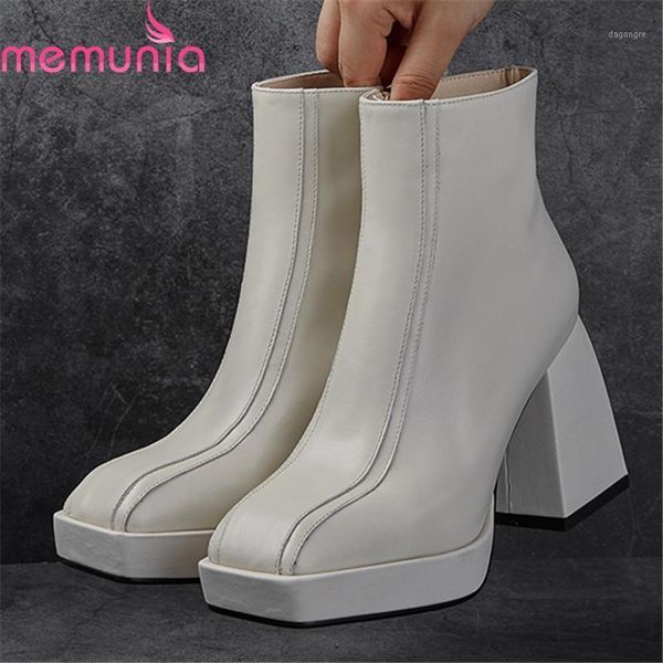 boots memunia 2021 arrival fashion women genuine leather thick heels square toe solid color ankle ladies shoes1, Black
boots memunia 2021 arrival fashion women genuine leather thick heels square toe solid color ankle ladies shoes1, Black